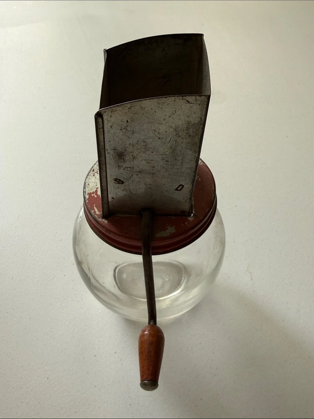 Vintage 1950s Androck Nut Meat Chopper Manual Kitchen Grinder -  Glass & Metal